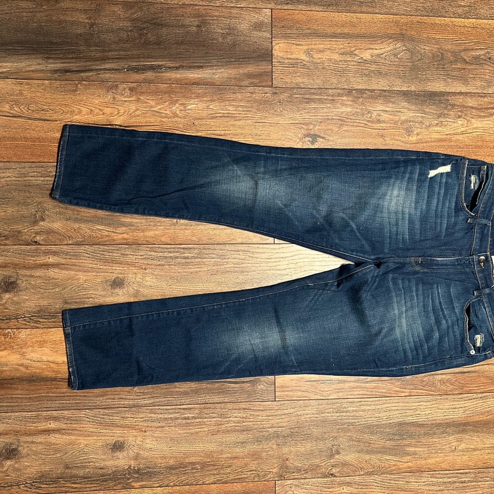 Frame Denim Blue Straight Jeans Classic Style